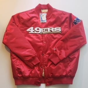 New Red Satin 49er Jacket